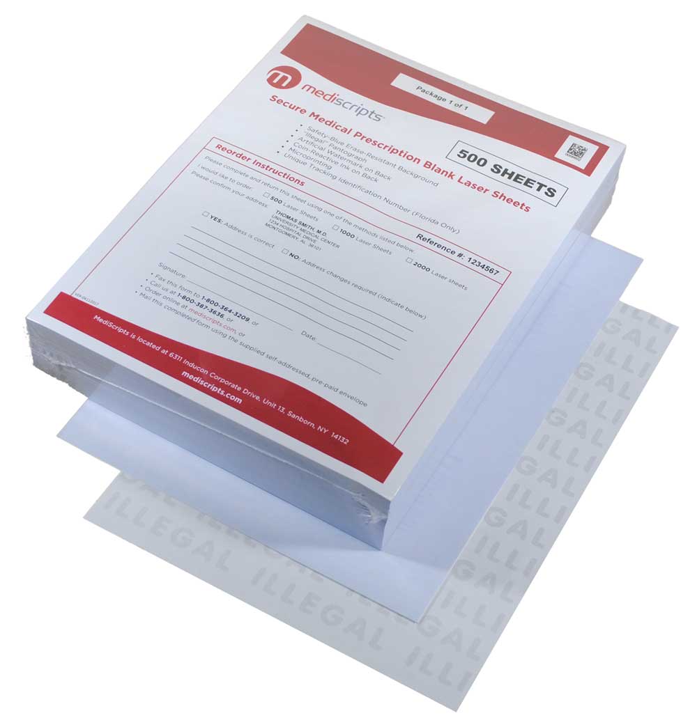 Mediscripts Secure EMR Prescription Paper